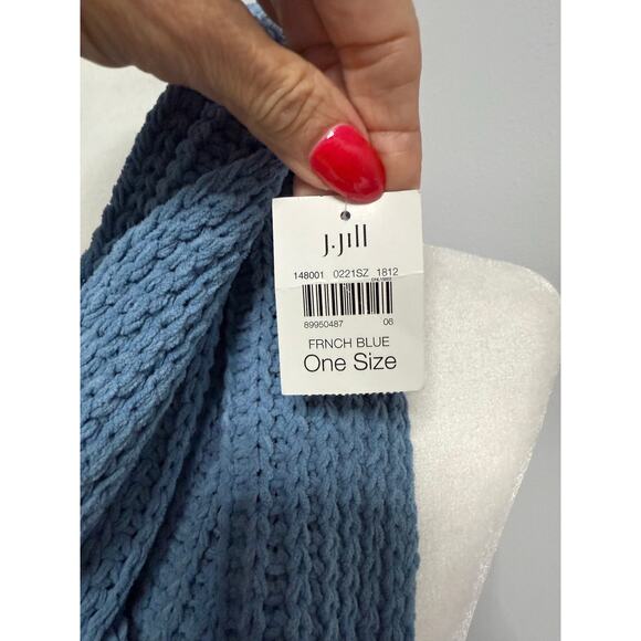 J.Jill Infiniti scarf French blue NWT super soft chunky - Picture 5 of 6